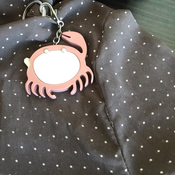 14th and Union Sheer Brown Polka Dot Long Sleeve Button Up Shirt - Picture 11 of 11